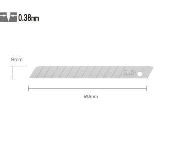 Olfa Maket Bıçağı (9mm) 10 Adet Yedek Uç / AB10