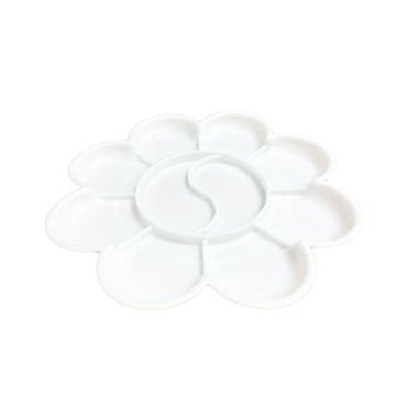 Vera Sanat 8+2 Godeli 13 cm Çiçek Desenli Plastik Palet