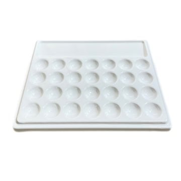 Vera Sanat 28 Godeli Fırça Bölmeli 15x18 cm Sert Plastik Palet