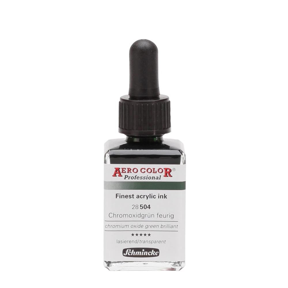 Schmincke Aerocolor Akrilik Mürekkep 28 ml 504 Chromium Oxide Green Brilliant