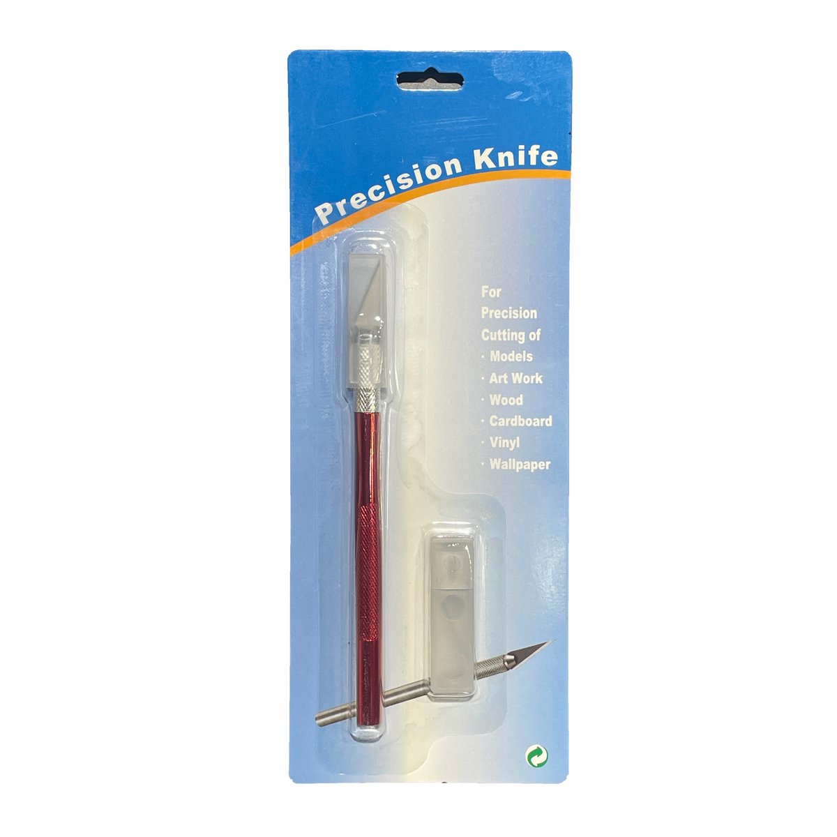 Vera Sanat Precision Knife Kırmızı Metal Saplı Kretuar Bıçağı 5'Li Yedekli