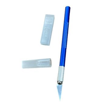 Vera Sanat Precision Knife Mavi Metal Saplı Kretuar Bıçağı 5'Li Yedekli