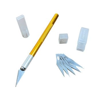 Vera Sanat Precision Knife Turuncu Metal Saplı Kretuar Bıçağı 5'Li Yedekli