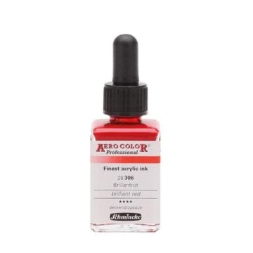 Schmincke Aerocolor Akrilik Mürekkep 28 ml 306 Brilliant Red