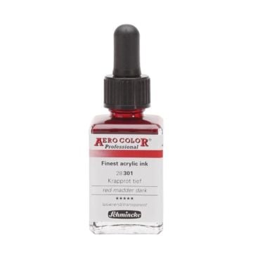 Schmincke Aerocolor Akrilik Mürekkep 28 ml 301 Red Madder Dark