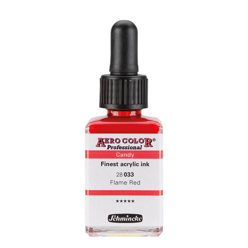 Schmincke Aerocolor Akrilik Mürekkep CANDY 28 ml 033 flame red
