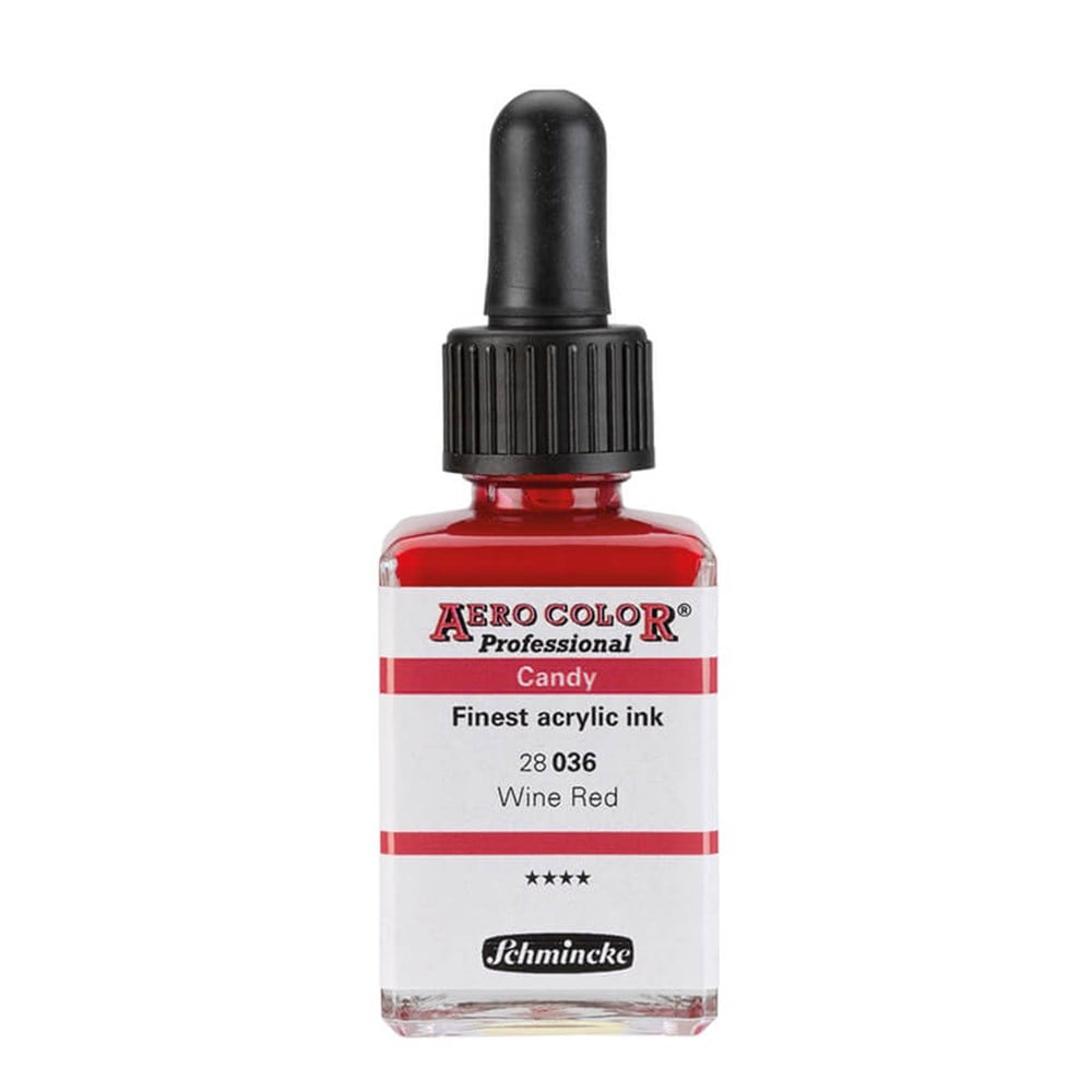 Schmincke Aerocolor Akrilik Mürekkep CANDY 28 ml 036 wine red