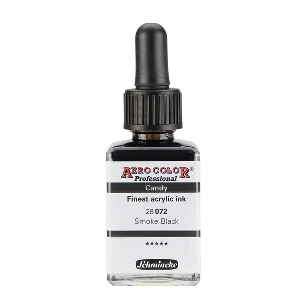 Schmincke Aerocolor Akrilik Mürekkep CANDY 28 ml 072 smoke black