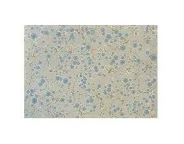 Nedim Sönmez Orijinal El Yapımı Ebru Kağıdı -2 Kaplan Gözü Mavi - 47,5 x 67,5 cm