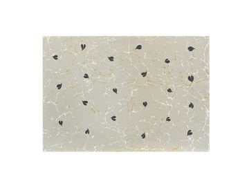 Nedim Sönmez Orijinal El Yapımı Ebru Kağıdı -7 Gönül Ebrusu Toprak - 47,5 x 67,5 cm