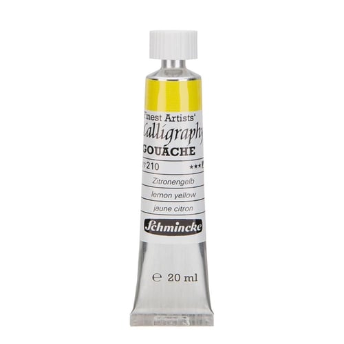 Schmincke 210 lemon yellow calligraphy Gouache artist guaj Boya 20 ml