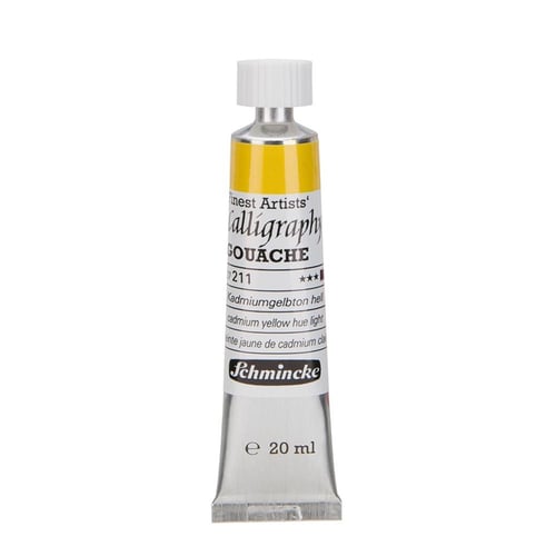 Schmincke 211 cadmium yellow hue light calligraphy Gouache artist guaj Boya 20 ml