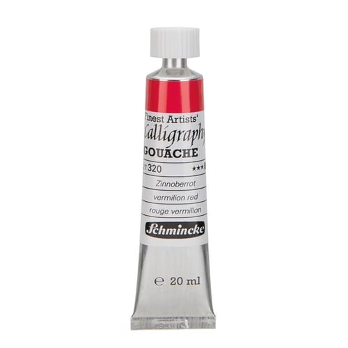 Schmincke 320 vermilion red calligraphy Gouache artist guaj Boya 20 ml
