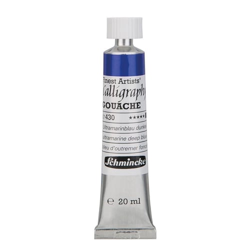 Schmincke 430 ultramarine deep blue calligraphy Gouache artist guaj Boya 20 ml