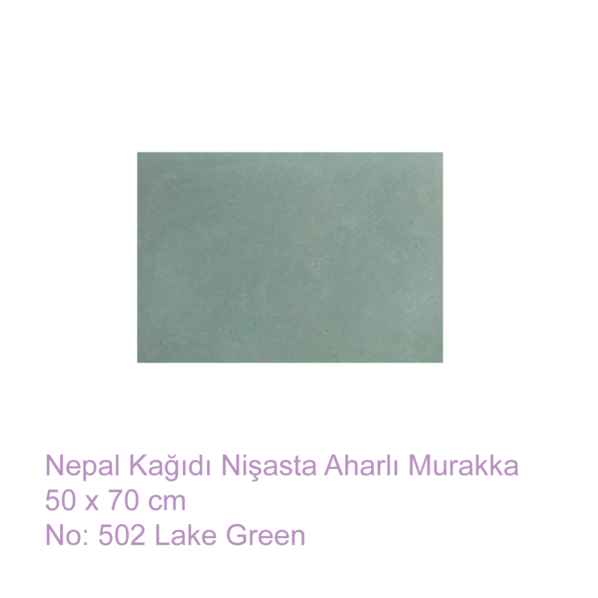 Tiryakiart El Yapımı Nepal Kağıt Murakka 50x70 cm 502 Lake Green