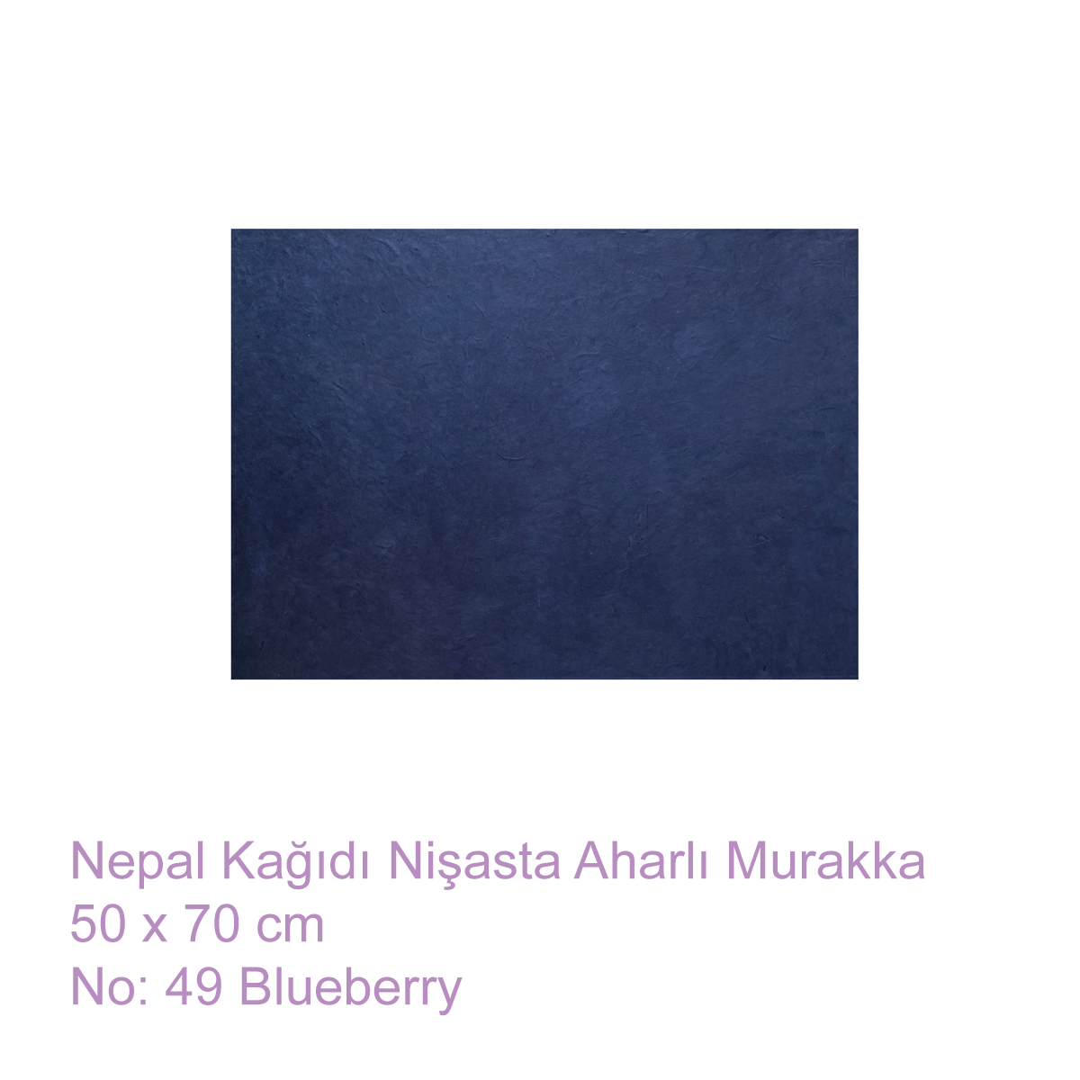Tiryakiart El Yapımı Nepal Kağıt Murakka 50x70 cm 49 Blueberry