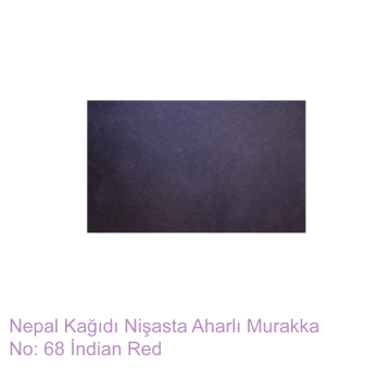 Tiryakiart El Yapımı Nepal Kağıt Murakka 50x70 cm 68 İndian Red