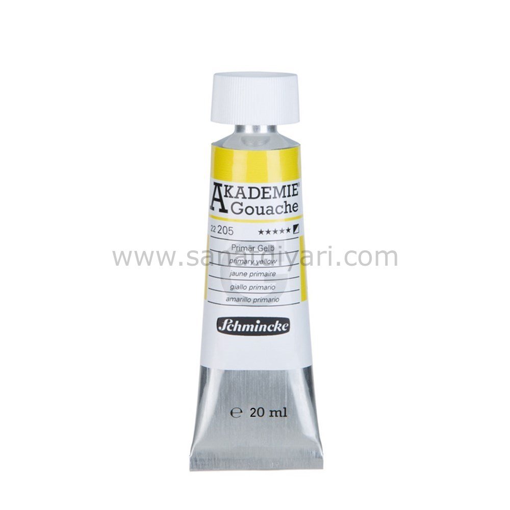 Schmincke Akademie Gouache boya 205 primary yellow 20 ml