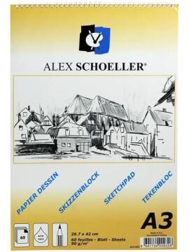 Alex Schoeller Spr. Eskiz Blok Kağıdı A3 90 gr 60 Lı Alx-822