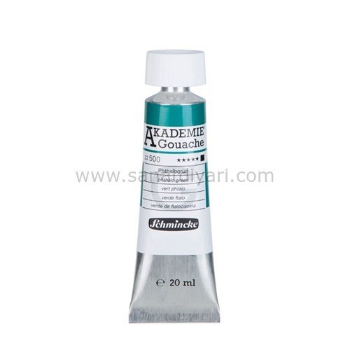 Schmincke Akademie Gouache boya 500 phthalo green 20 ml