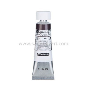 Schmincke Akademie Gouache boya 610 burnt umber 20 ml