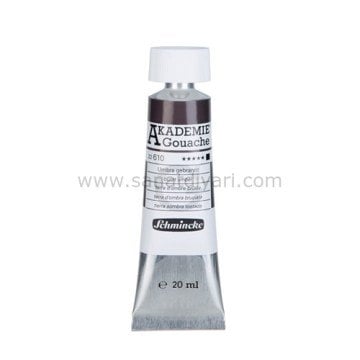 Schmincke Akademie Gouache boya 610 burnt umber 20 ml