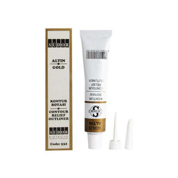 SÜDOR CAM KONTUR ALTIN BOYA YALDIZ 332