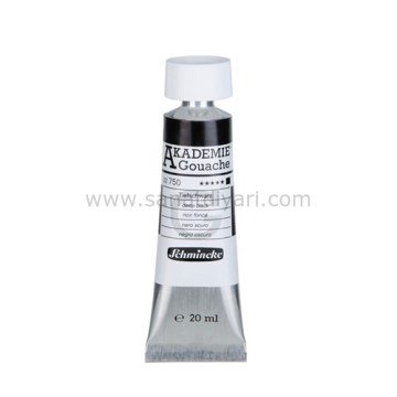 Schmincke Akademie Gouache boya 750 deep black 20 ml