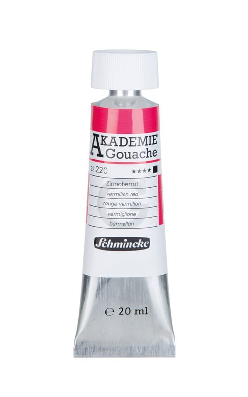 Schmincke Akademie Gouache boya 220 vermilion red 20 ml