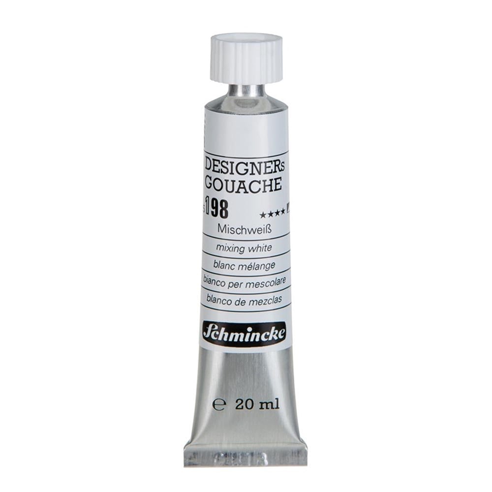 Schmincke 198 Mixing White HKS Designers' Gouache Boya 20 ml