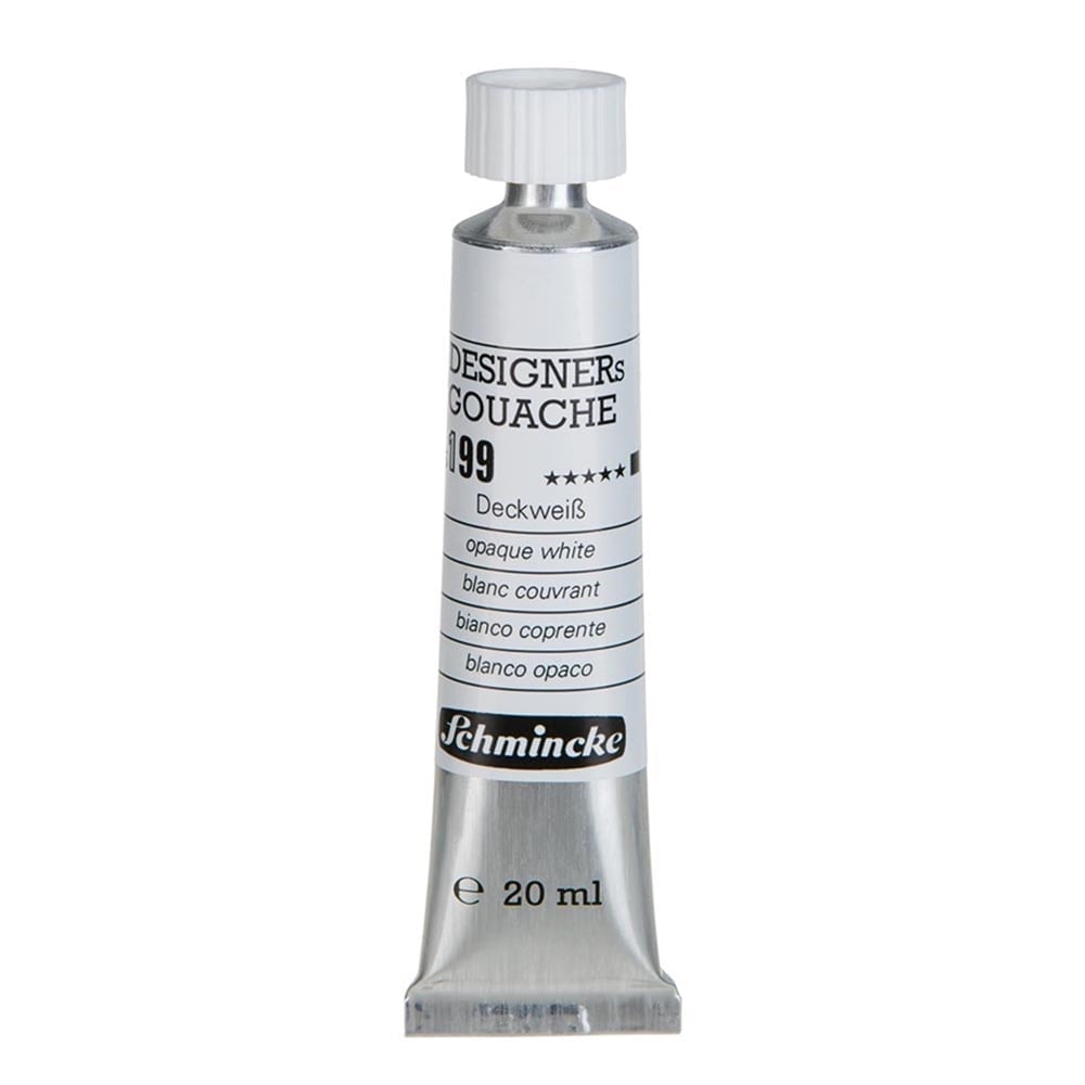 Schmincke 199 Opaque White HKS Designers' Gouache Boya 20 ml