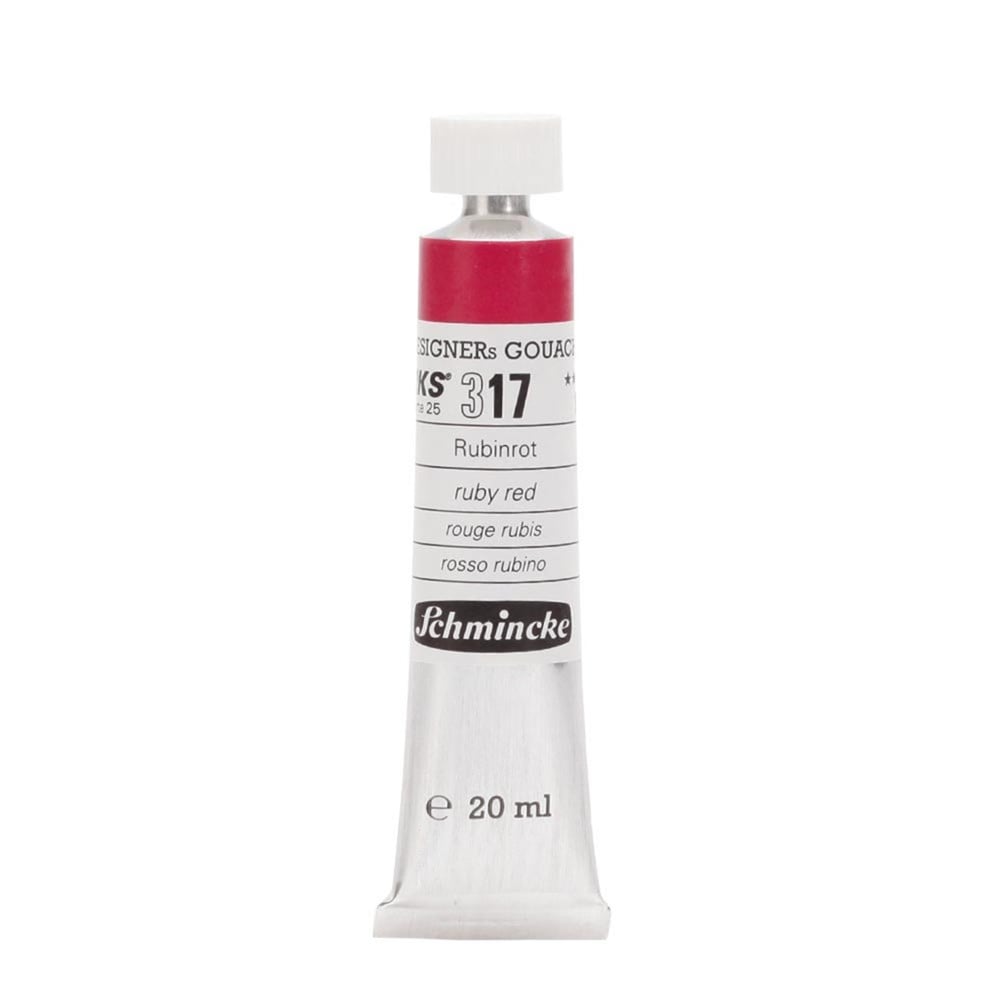 Schmincke 317 Ruby Red HKS Designers' Gouache Boya 20 ml