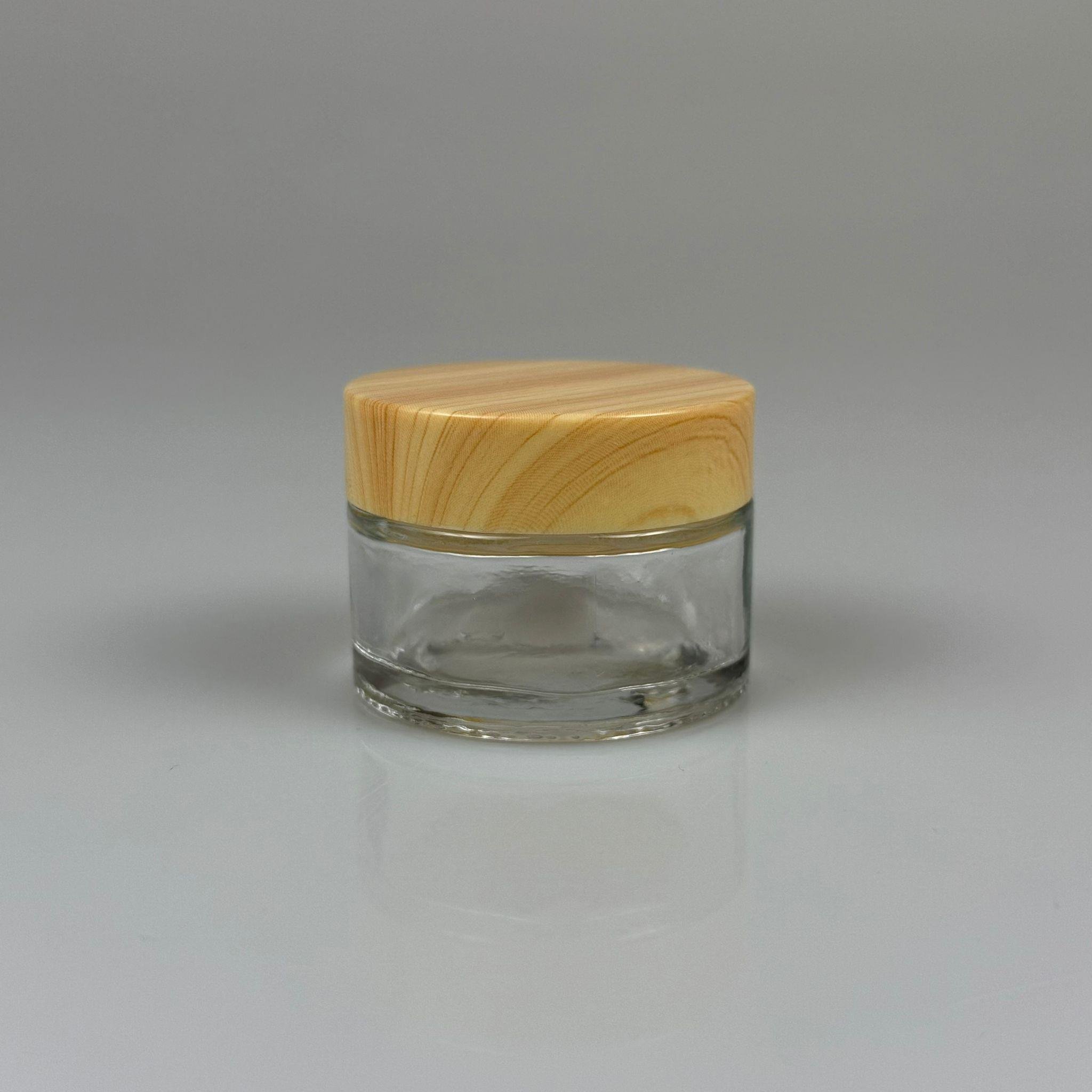 Hokka 30 cc Plastik Ahşap Görünümlü Kapak Şeffaf