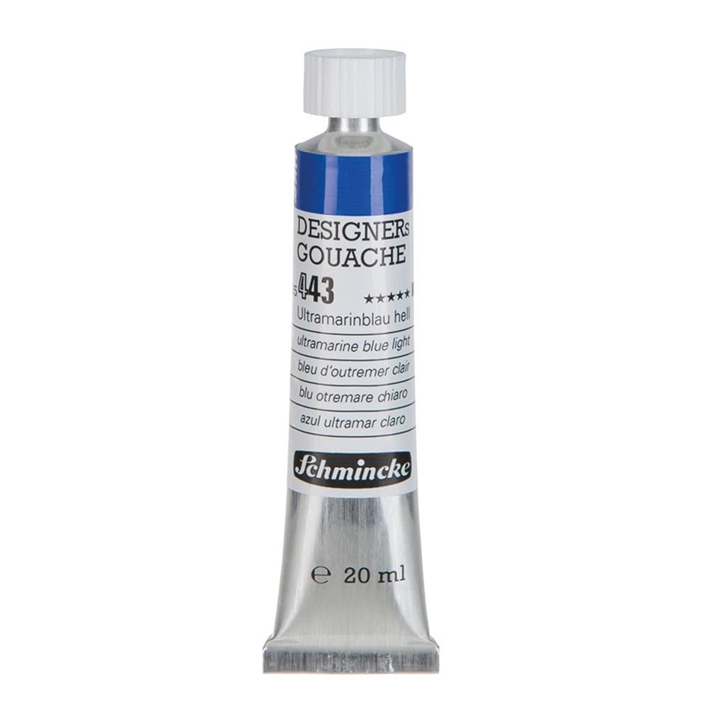 Schmincke 443 Ultramarine Blue Light HKS Designers' Gouache Boya 20 ml