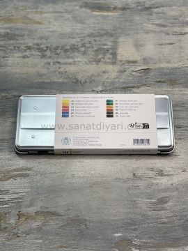 Schmincke Akademie Aquarell Metal Kutu Sulu Boya Seti 12 X Yarım Tablet 75779