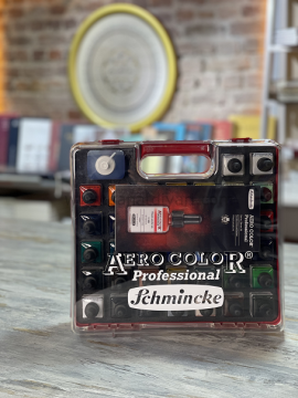 Schmincke Aerocolor Professional Kutulu Boya Seti 37 x 28 ml + Aeroclean Temizleyici 81136